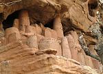 Tellem cliff dwellings at Youga Diri in Dogon country